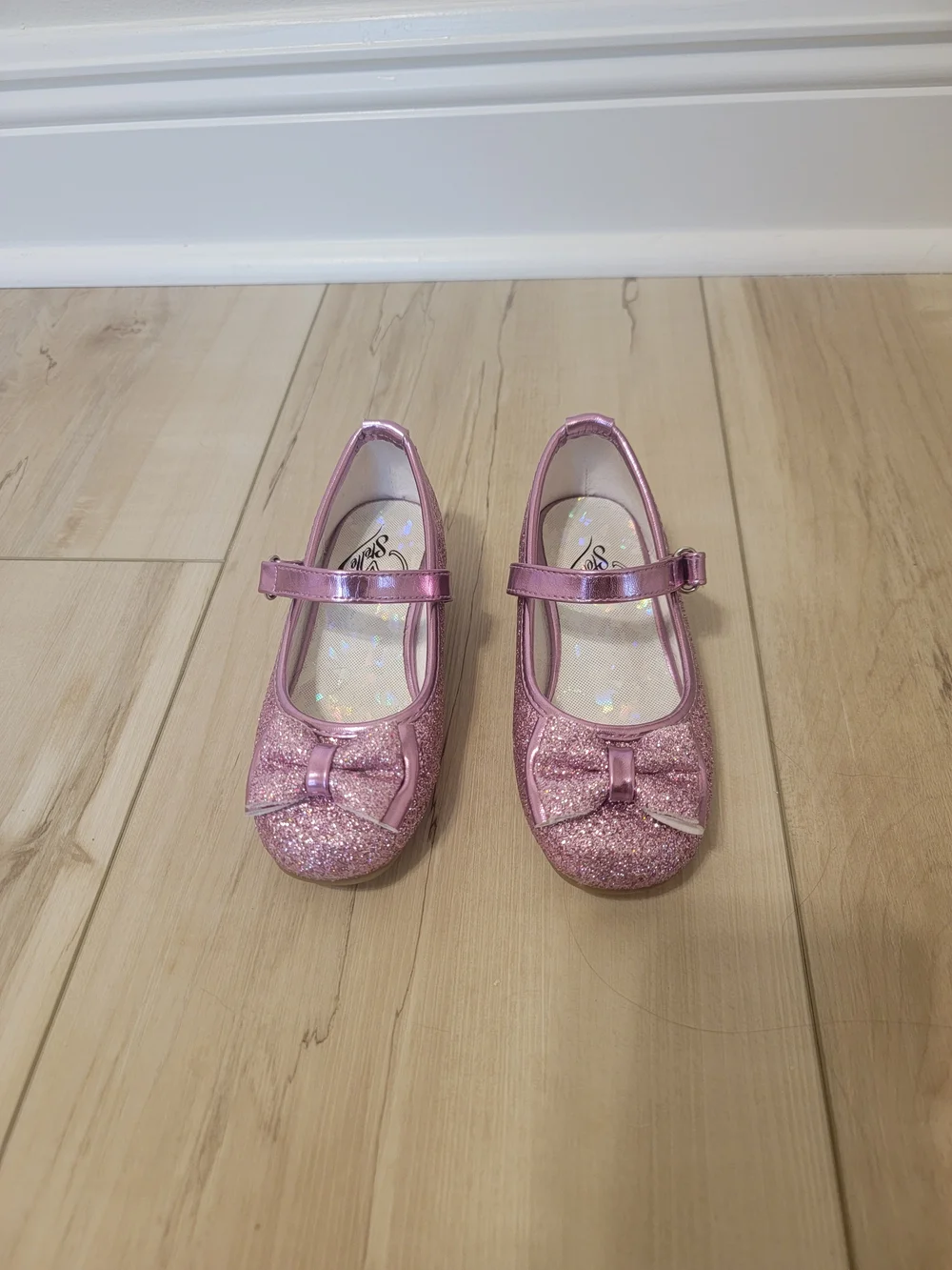 Girls' Sparkle Bow Pink Mary Jane Kids Shoes